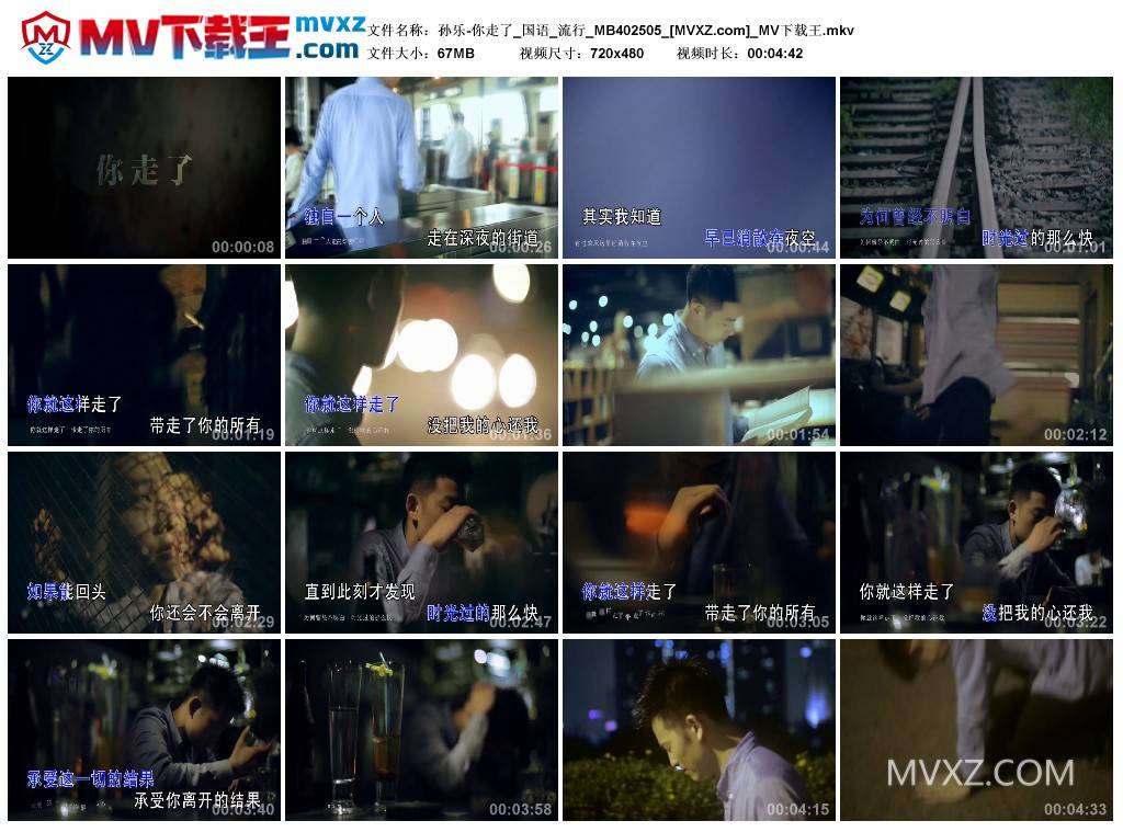 孙乐-你走了_国语_流行_MB402505